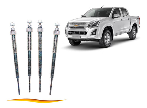 Set 4 Bujia Incandescente Para Chevrolet Dmax 2.5 2012 2019