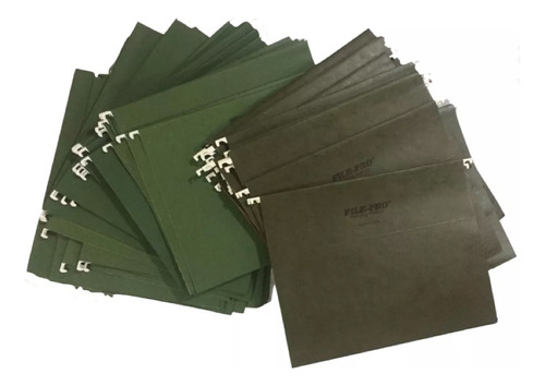 26 Piezas Folder Colgante Para Archivero Verdes + Pestañas
