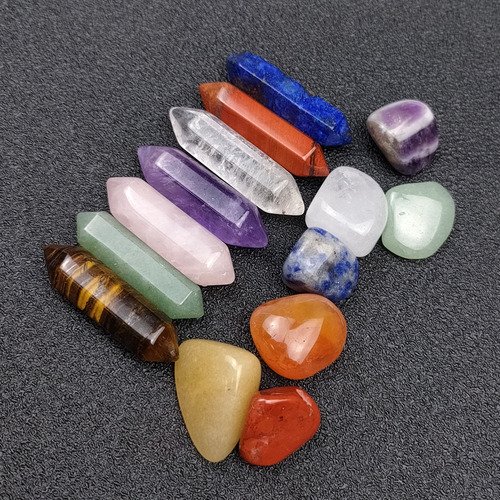 Juego De Piedras Preciosas Curativas Para Chakras De Cristal Juego De 14 Piezas