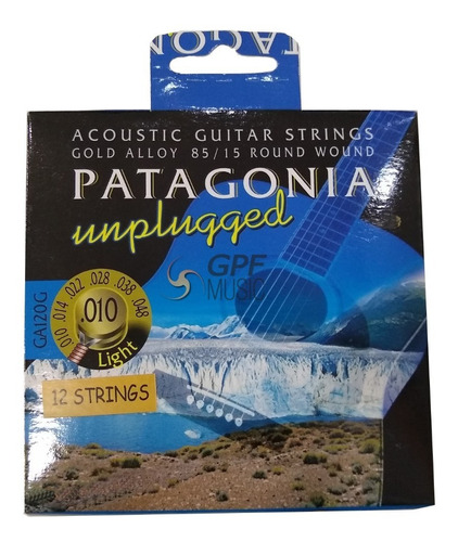 Encordado Guitarra Acustica 12 Cuerdas Patagonia Magma 10-48