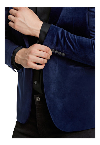 Saco Blazer De Pana Entallado Hombre