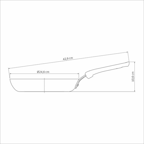 Sartén 28730624 En Aluminio Antiadherente Negro Tramontina