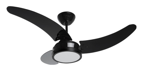 Ventilador De Teto Silencioso 3 Pás Búzios Max Led 110v Tron Estrutura Preto Pás Preto Diâmetro 1000 mm Material das pás SAN 127V