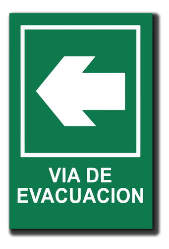 Señaletica Via Evacuacion Izquierda 30x20cm Trovicel
