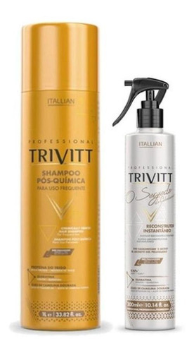 O Segredo Do Cabeleireiro Trivitt + Shampoo Pós Química 1l