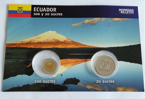 Moneda De Ecuador En Su Blíster Y Cápsula.