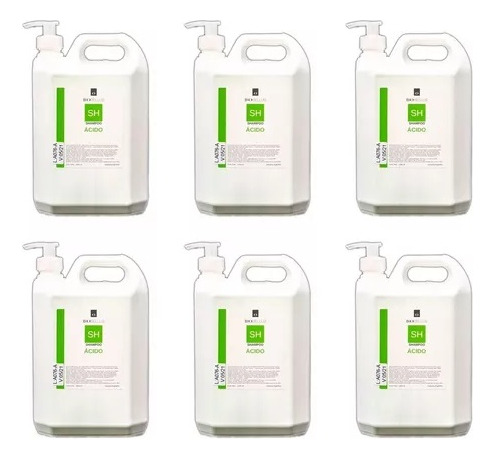 Shampoo Ácido Kit 6 - Biobellus 1900ml - Con Bomba