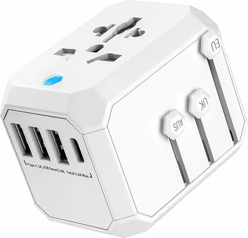 Adaptador De Enchufe Europeo Con Puerto Tipo C Y Usb | Meses sin interés