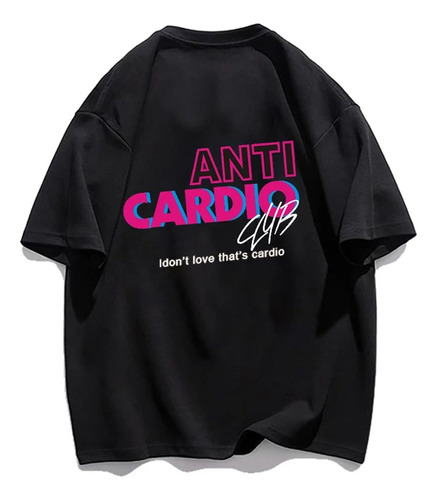 Remera Anti Cardio Oversize Camiseta Informal De Algodón