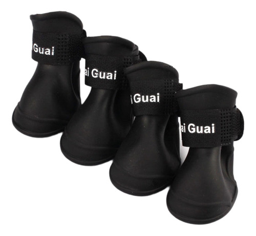 4 X 4 Uds. Zapatos Para Perros, Botas Protectoras Con Suela