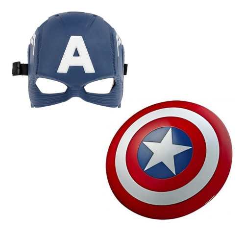 Brinquedo Infantil Escudo Capitão América + Máscara 