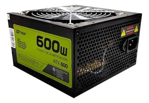 Fuente de alimentación para PC Noga ATX-600 600W negra 220V