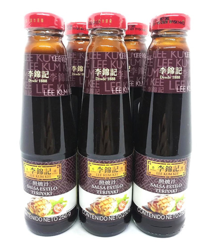 Pack 5u Salsa Estilo Teriyaki Lee Kum Kee 250 Ml