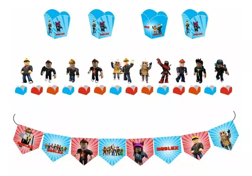 Kit Festa: Lembrancinha Personalizada Roblox Menino 70 Peças