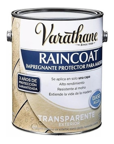Varathane Raincoat Protector Para Maderas Brillante  .946l