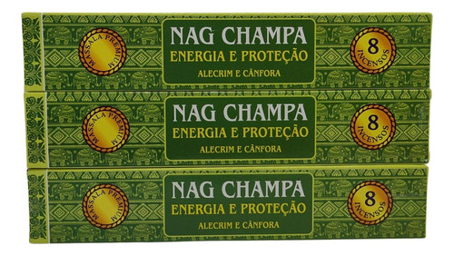 Incenso Massala Nag Champa Shakunthala Escolha Seu Aroma 3un Fragrância Alecrim E Cânfora - Boas Energias