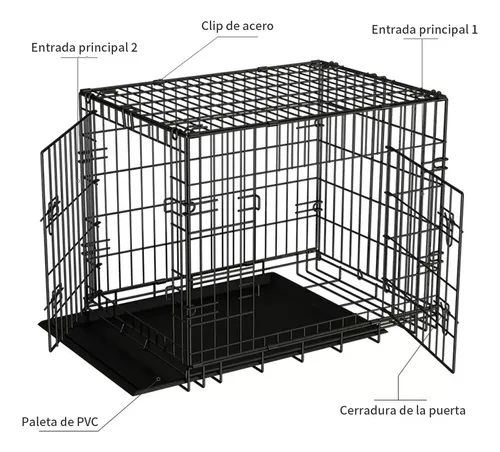 Jaula Metalica Plegable Perro RACK AND PACK Transportadora 121 X