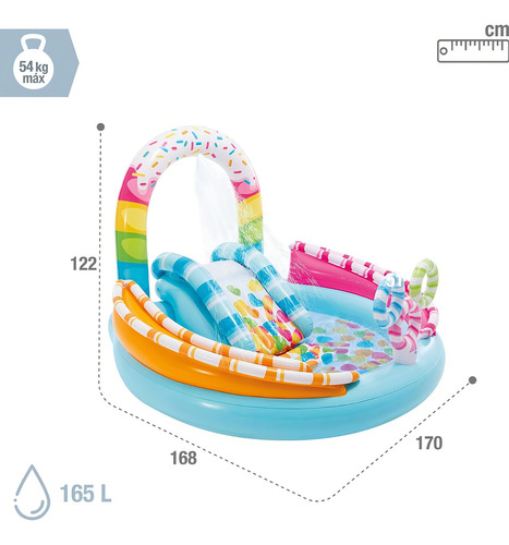 Piscina inflable Candy Fun de Intex para niños, 165 l