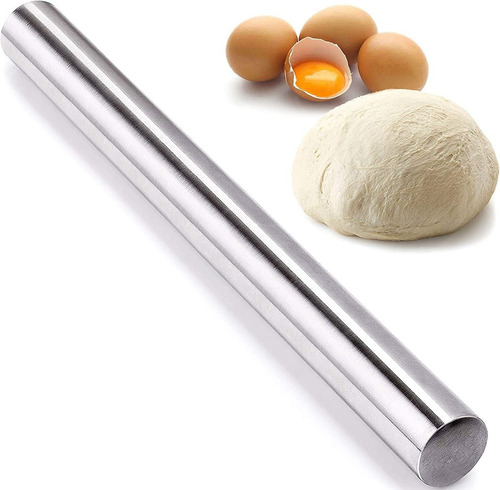 Rodillo Acero Inox 45 Cms Pasteleria Cocina Pan Galletas Mas