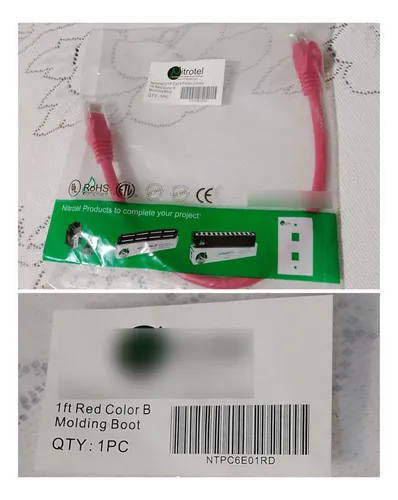 Patch Cord Utp Cat6. 1ft - Rojo