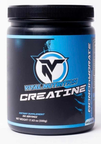 Imagen 1 de 2 de Creatina Meta Nutrition Monohidratada 500 Gramos (100 Servicios)