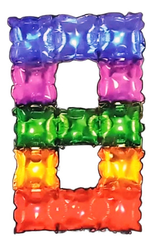 Globo Número Pixel Multicolor 16'' 40cm.