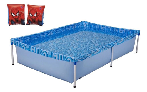 Kit Piscina Armação Infantil 1000l + Boia Braço Homem Aranha