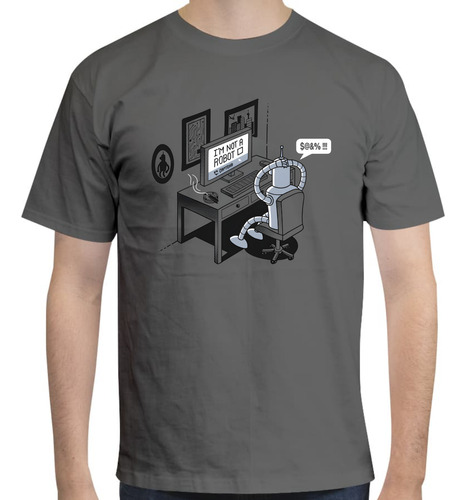 Playera Adulto No Soy Un Robot -hombre