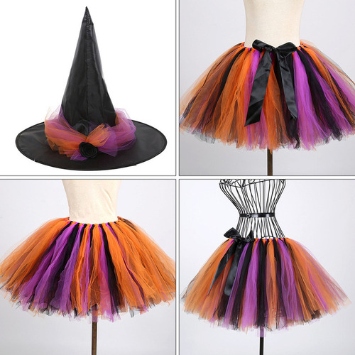 Disfraz De Bruja De Halloween Con Tutú Para Mujer