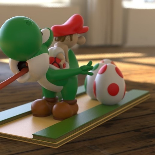  Archivo Stl Impresión 3d - Mario Y Yoshi