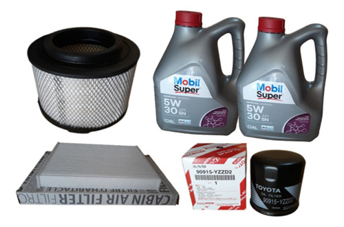 Kit Filtros Toyota Hilux 2.7 Nafta Año 2013 + Aceite 5w30