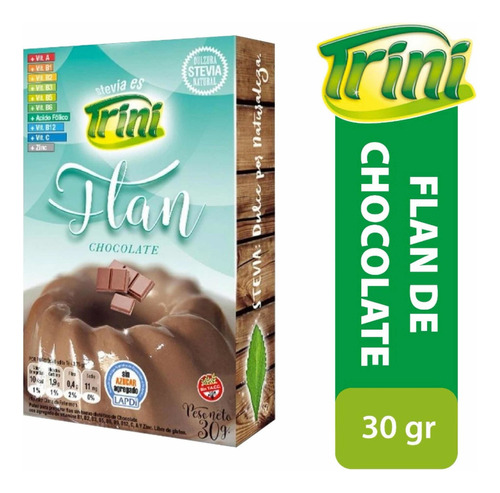 Flan De Chocolate Con Stevia Trini Sin Tacc X 30 Grs