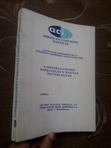 Libro Construcciones Especiales Y Nuevas Tecnologías Aci