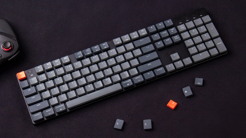 Imagen 4 de 9 de Teclado Mecanico Wireless Keychron K5 Rgb Qwerty Aluminio Red Switch Distribución Ansi Inglés Us Low Profile Bluetooth Gamer Coder Pc Mac Tamaño Layout 100%