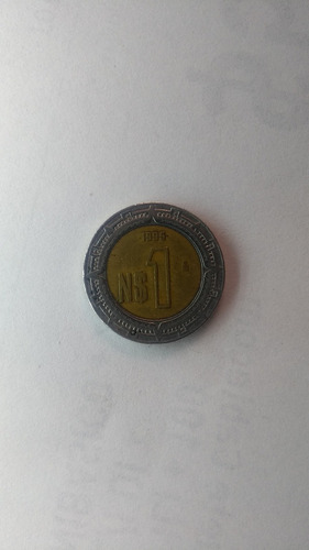 Moneda De Un 1 Nuevo Peso Mexicana Bimetalica 1995