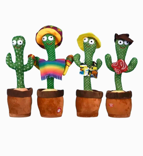 Imagen 2 de 3 de Cactus Bailarín Musical Con Ropa