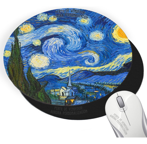 Pad Mouse Sublimado Noche Estrellada Van Gogh Arte