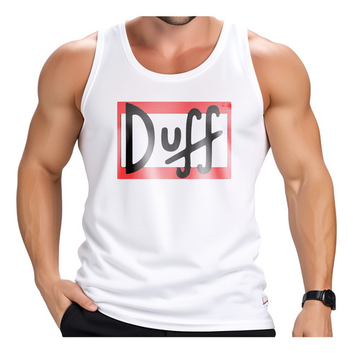 Camisilla Hombre Esqueleto Algodon Diseño : Cerveza Duff