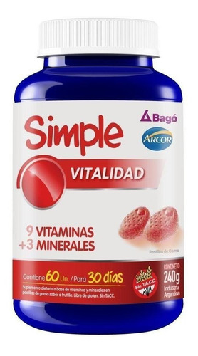 Suplemento Dietario Simple Vitalidad  60 Unidades