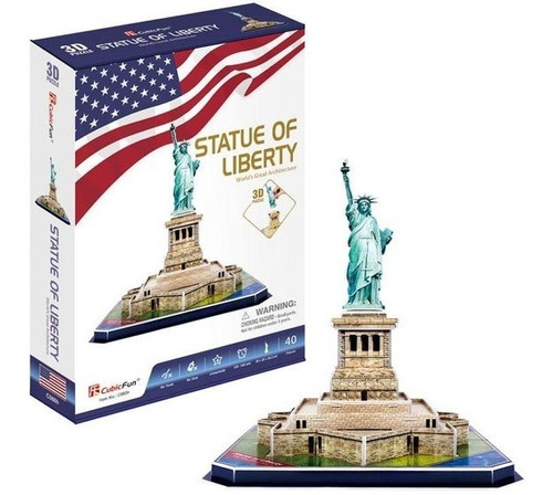 Estatua De Libertad Puzzle 3d 39 Piezas Mediano Rompecabezas
