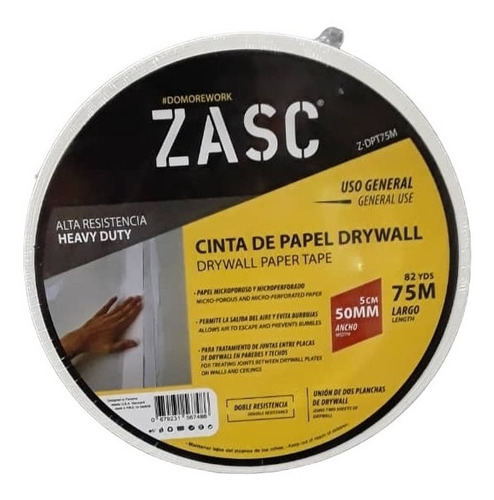 Cinta De Papel Drywall 75m Marca Zasc