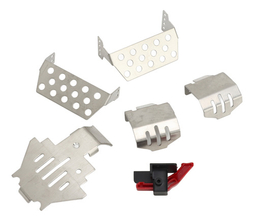 Protector De Acero Inoxidable Rc Car Chassis Armor, 6 Piezas