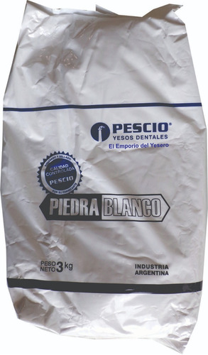 Mecanico Dental Yeso Pescio  Blanco Piedra 3 Kg.