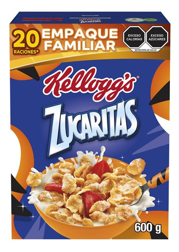 2 Pzs Kelloggs Cereal Hojuelas De Maíz Con Azúcar Zucaritas
