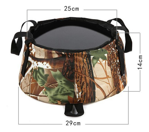 Cubo Plegable Camping Plegable Con Bolsa De Verde