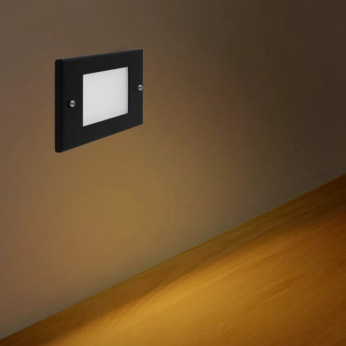 Spot Embutir Led Escalera Pared Caja Interior Cuadrado G9 Estructura Blanco