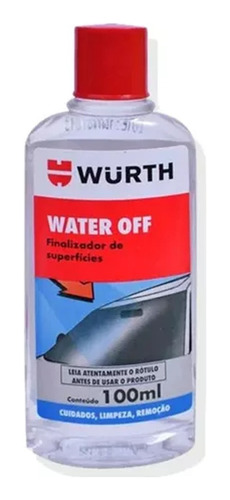 Water Off Wurth Repelente De Agua Para Vidrios 100ml