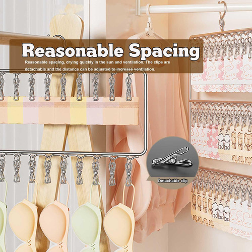 Perchero Para Ropa Con 30 Clips, Perchas Para Secar Ropa De