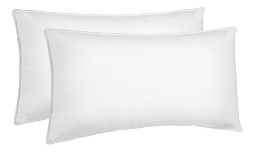 Imagen 1 de 9 de Combo X 2 Almohadas Blanco Paris Fibra Poliéster Mullida