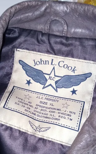 Campera De Cuero Mujer John L.cook Marron Vintage Usad (Usado)